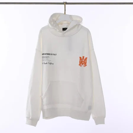 Amiri White Military Specs Stencil Hoodie