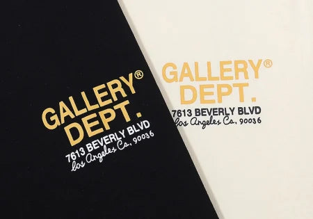 Gallery Dept. 7613 Beverly Blvd Car Graphic T-Shirt — Black / Beige
