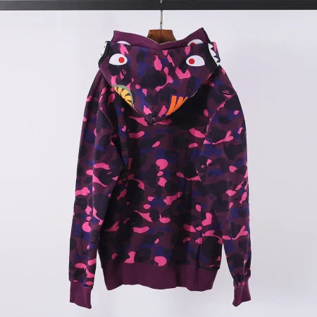 Purple Double Hood BAPE Hoodie