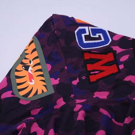 Purple Double Hood BAPE Hoodie