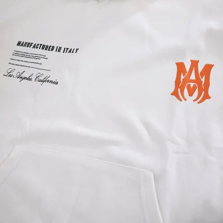 Amiri White Military Specs Stencil Hoodie