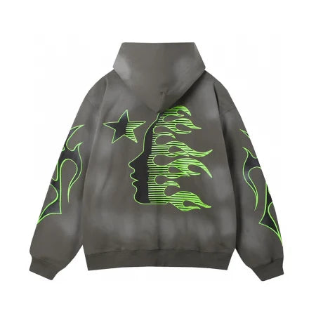 Hellstar “Starry Night” Hoodie – Camouflage Grey