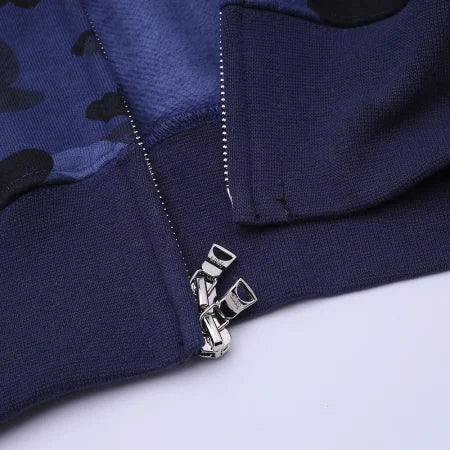 Blue Double Hood BAPE Hoodie