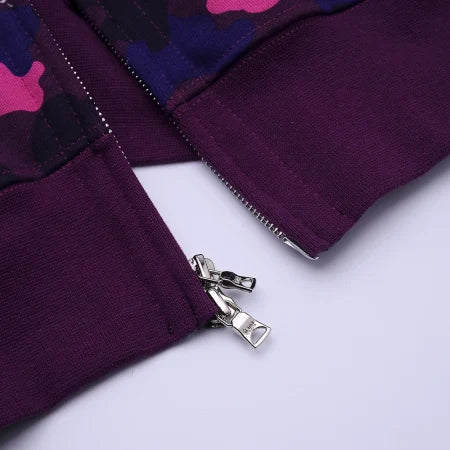 Purple Double Hood BAPE Hoodie