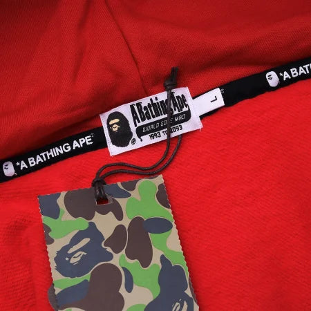 Red Double Hood BAPE Hoodie