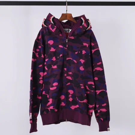 Purple Double Hood BAPE Hoodie